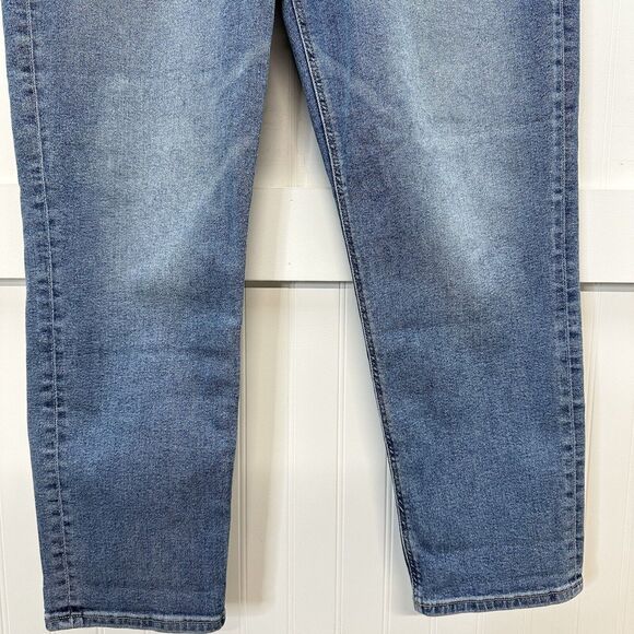 American Eagle Jeans Womens 12 Blue Mom Stretch High Rise Light Denim 90s EUC - Picture 4 of 12